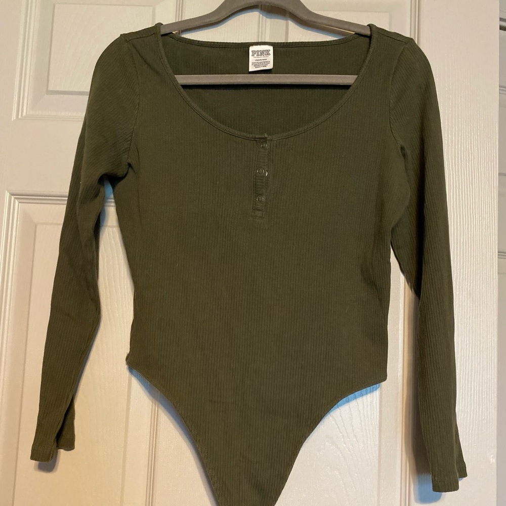PINK Victoria's Secret Olive Top